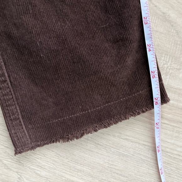 Nili Lotan Jenna Cropped Corduroy Patch Pocket Pants | Chocolate Brown | 0 - Picture 11 of 11